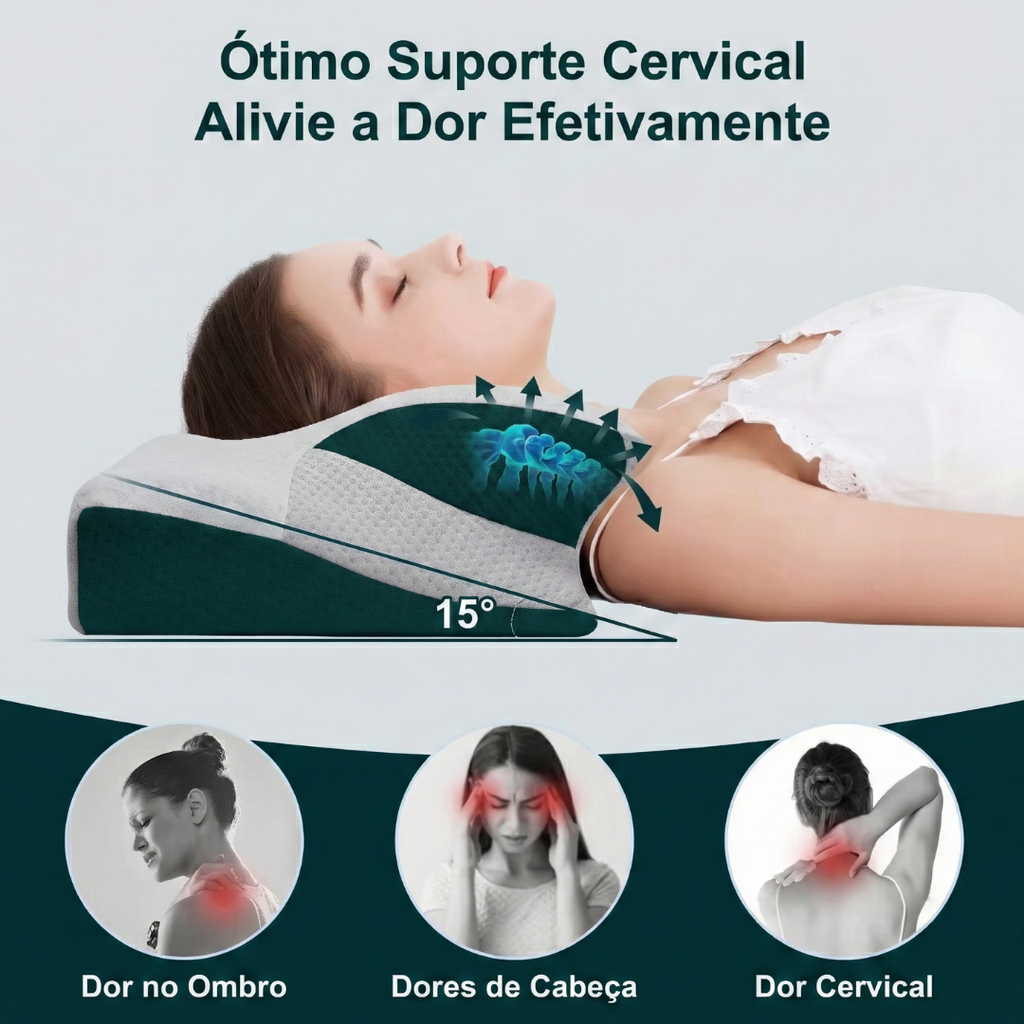 Travesseiro Cervical Essency – Suporte Inteligente para um Sono Melhor