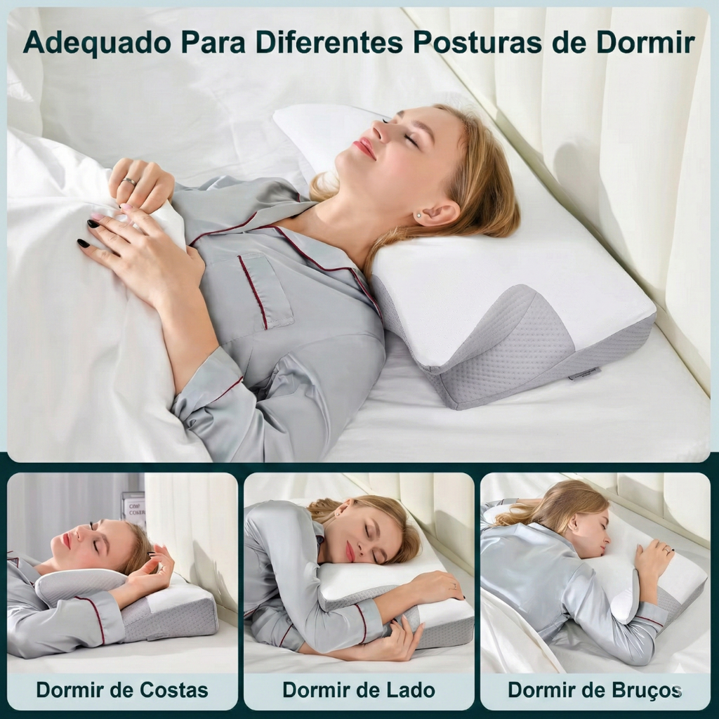 Travesseiro Cervical Essency – Suporte Inteligente para um Sono Melhor
