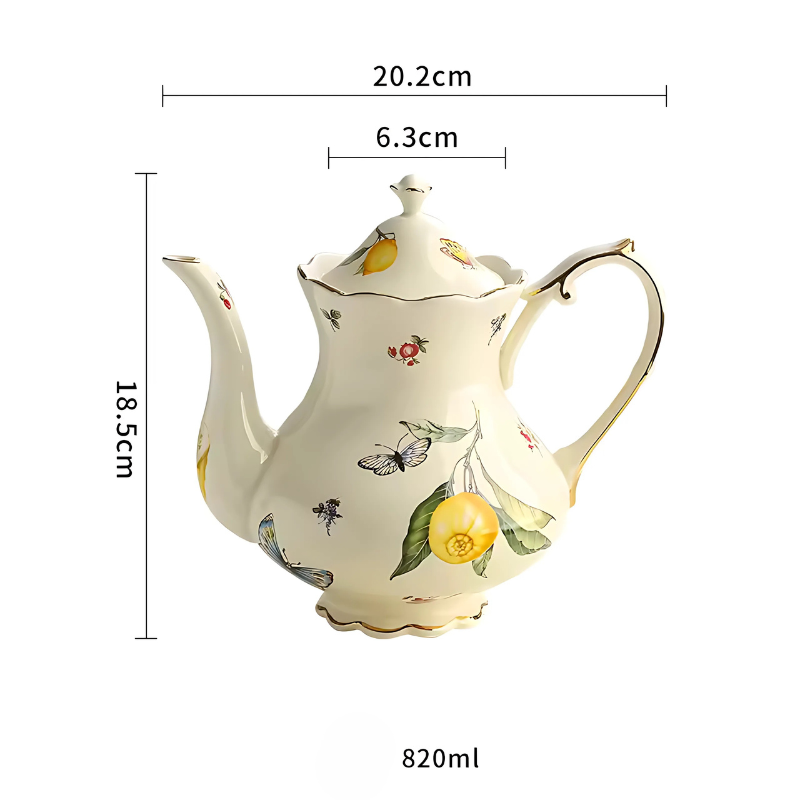 PorcelaElegance Essency® – Conjunto Premium de Chá e Café com Bule